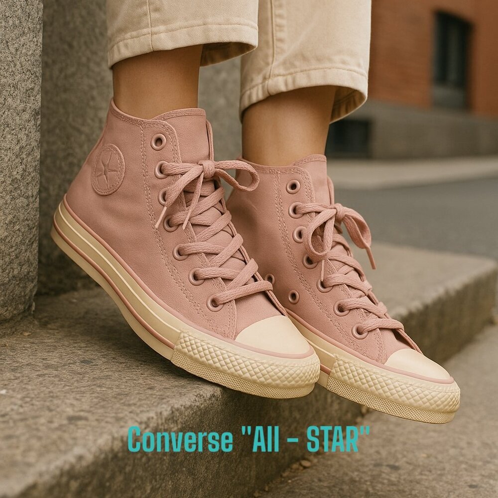 Converse Chuck Taylor All Star high-top sneakers in a pink colorway.- NWOT